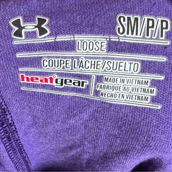 Under Armour long sleeve purple pullover hoodie top with pockets size small - Picture 5 of 5